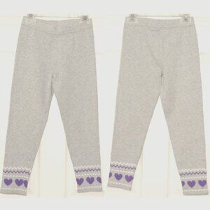 Heart~n~Crush Girls Size L, Gray Knit Leggings